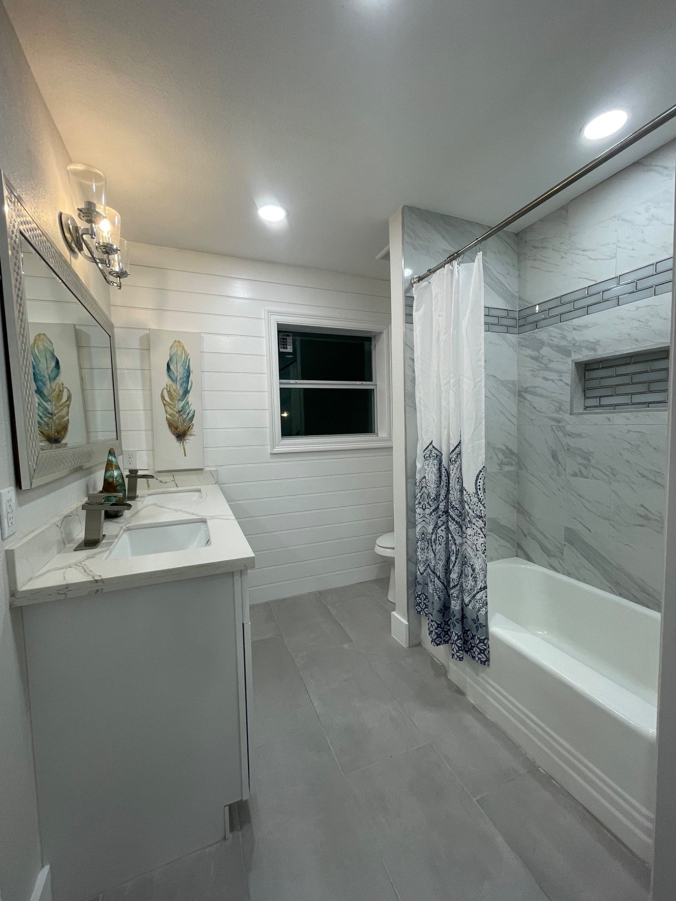 Completed secondary bathroom remodel